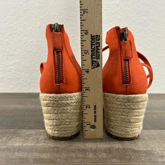 NEW Eileen Fisher Leather Wedge Espadrille Sandals - Picture 9 of 10